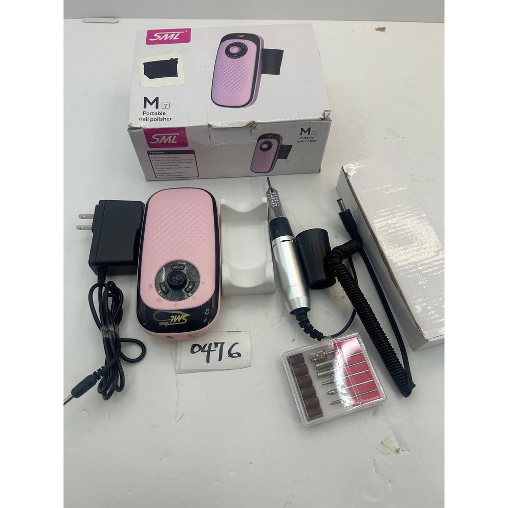 SML M7 Portable Nail Polisher Electric Drill Pink